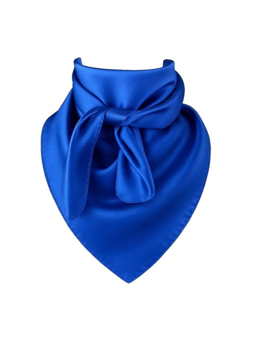 Blue Wild Rage Large Scarf 23x23 Inches Silk Feel Polyester Western Accessory Co